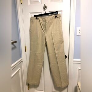 Talbots Stretch tan casual pants. Size 16. Front and back pockets. Zip w/button